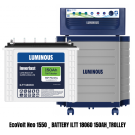 Luminous Eco Volt 1550 + Battery 150 Ah ILTT 18060 + Trolley