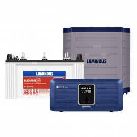 Luminous Zolt 1100 Inverter + RC15000 120 Ah Battery + Trolley